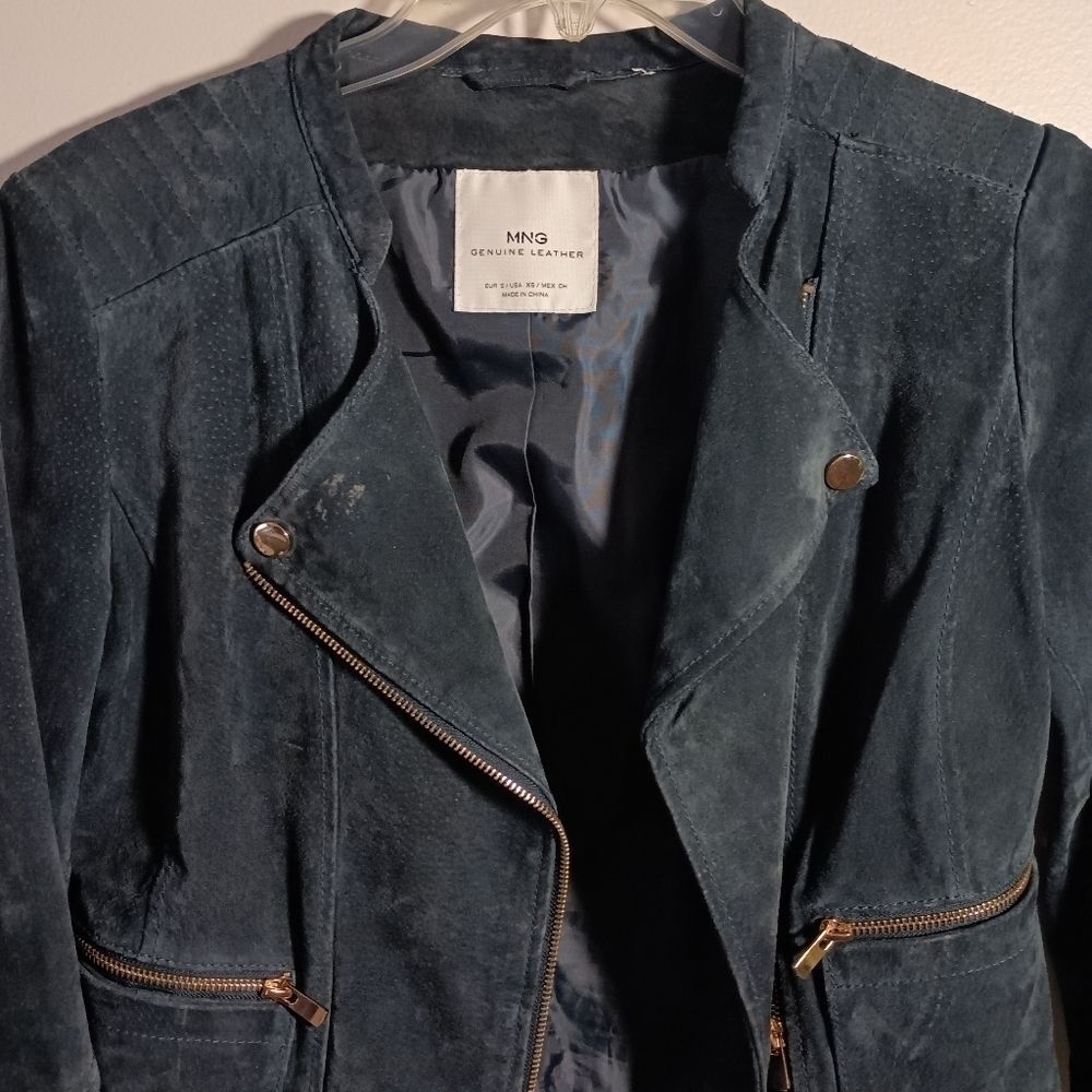 MANGO Suede Moto Coat - Picture 13 of 14